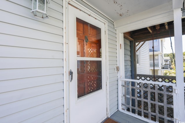 view of doorway to property