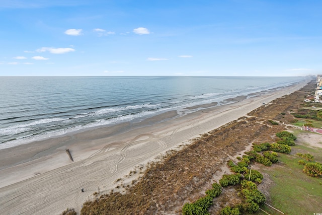 property view of water with a view of the beach