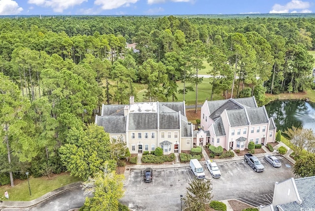 4608 Arran Ct Unit E, Myrtle Beach, SC 29579 - drone / aerial view of a heavily wooded area and a nearby body of water