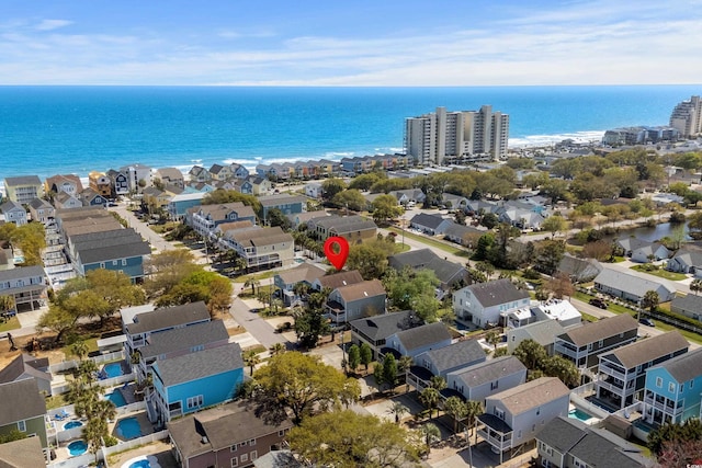 213-A 16th Ave S, Surfside Beach, SC 29575 - birds eye view of property with a water view and a residential view