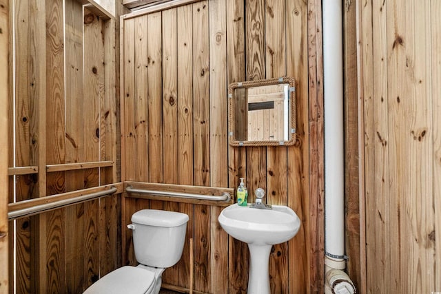 213-A 16th Ave S, Surfside Beach, SC 29575 - half bath with wooden walls and toilet