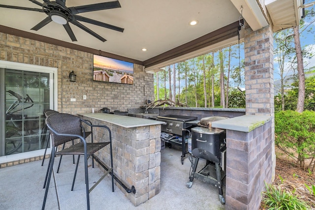 152 Creek Harbour Cir, Murrells Inlet, SC 29576 - view of patio with ceiling fan