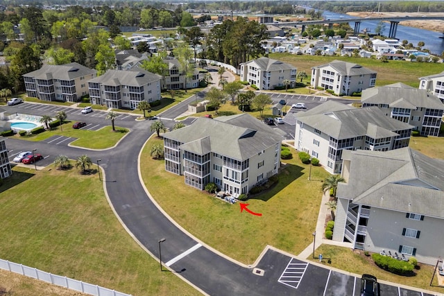 213 Landing Rd Unit A, North Myrtle Beach, SC 29582 - aerial perspective of suburban area with a nearby body of water