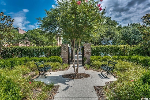 surrounding community featuring fence and a gate