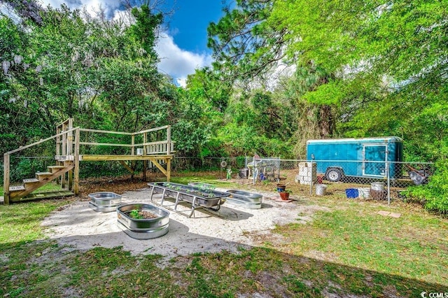 exterior space featuring fence