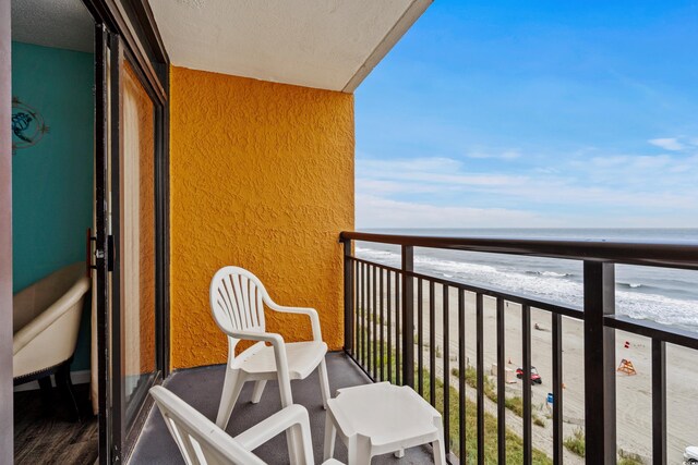 1501 S Ocean Blvd Unit 845, Myrtle Beach, SC 29577 - balcony with a water view and a beach view