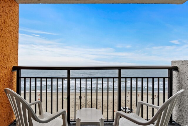 1501 S Ocean Blvd Unit 845, Myrtle Beach, SC 29577 - balcony with a beach view and a water view