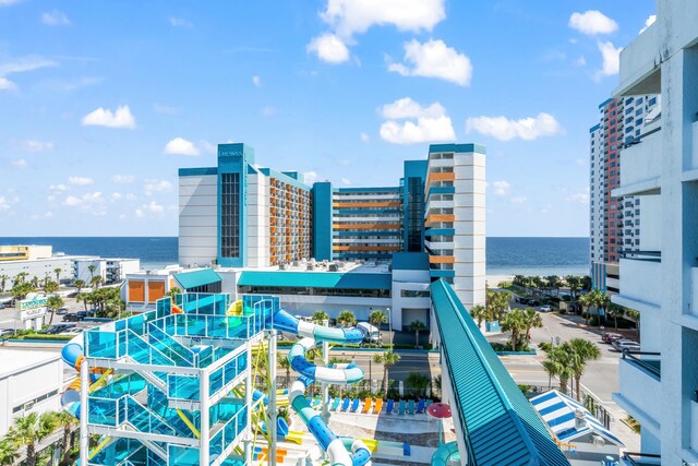 1501 S Ocean Blvd Unit 845, Myrtle Beach, SC 29577 - balcony with a water view and a city view