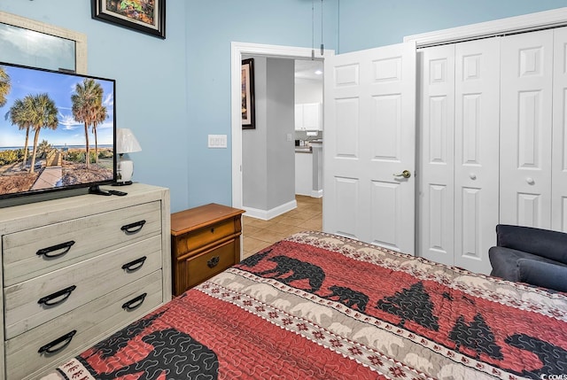 5090 Windsor Green Way Unit 103, Myrtle Beach, SC 29579 - bedroom featuring light tile patterned floors and a closet
