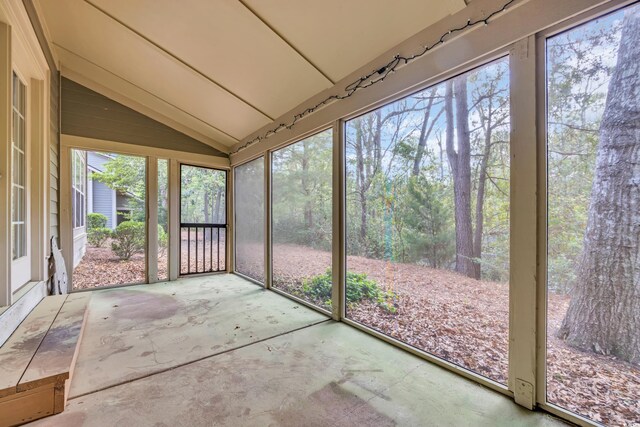 1545 Spinnaker Dr Unit 2C, North Myrtle Beach, SC 29582 - unfurnished sunroom featuring lofted ceiling