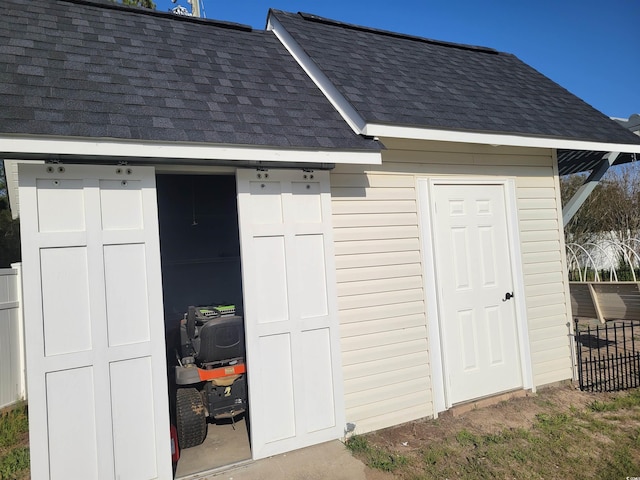 7473 Louisville Rd, Aynor, SC 29511 - view of outbuilding featuring an outbuilding and fence