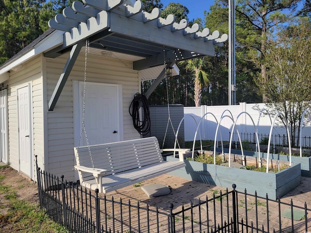 7473 Louisville Rd, Aynor, SC 29511 - exterior space featuring a pergola and fence