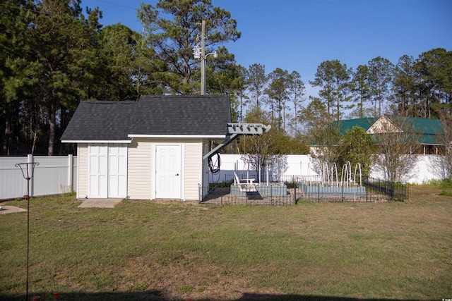 7473 Louisville Rd, Aynor, SC 29511 - exterior space featuring a shed and fence