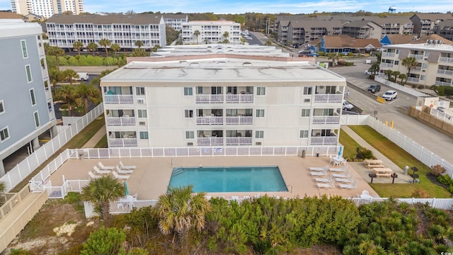 9600 Shore Dr Unit A-207, Myrtle Beach, SC 29572 - bird's eye view of a pool area and apartment complex / building