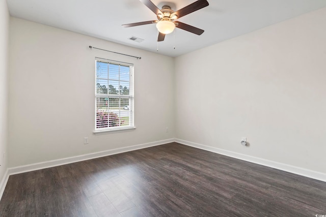 601 Seth Ln, Longs, SC 29568 - unfurnished room with dark wood finished floors, ceiling fan, and baseboards