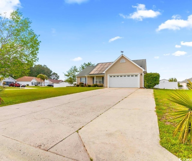 601 Seth Ln, Longs, SC 29568 - view of front of property featuring a garage, a front yard, and driveway