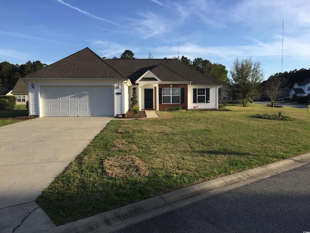 232 Marbella Dr, Murrells Inlet, SC 29576 - single story home featuring concrete driveway, an attached garage, and a front lawn
