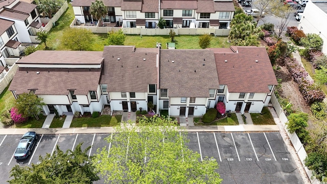 aerial view with a residential view