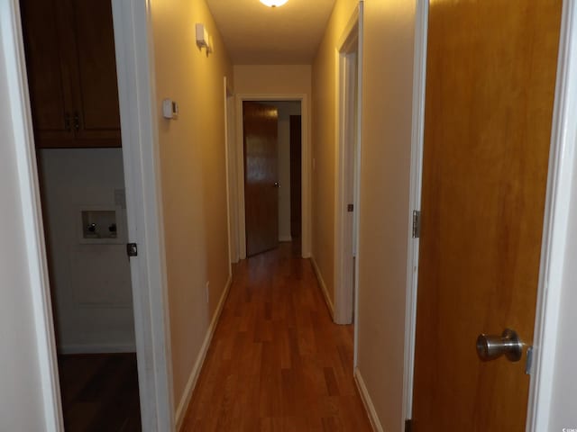 1208 Mackie Cir, Myrtle Beach, SC 29579 - hallway with wood finished floors and baseboards