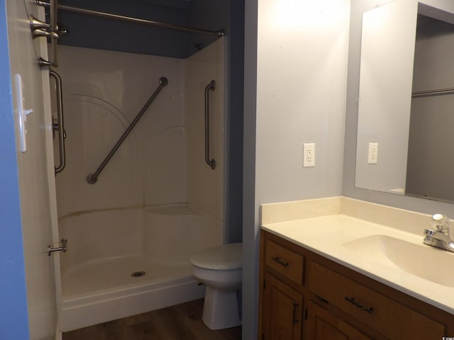 1208 Mackie Cir, Myrtle Beach, SC 29579 - full bath with a shower, toilet, vanity, and wood finished floors