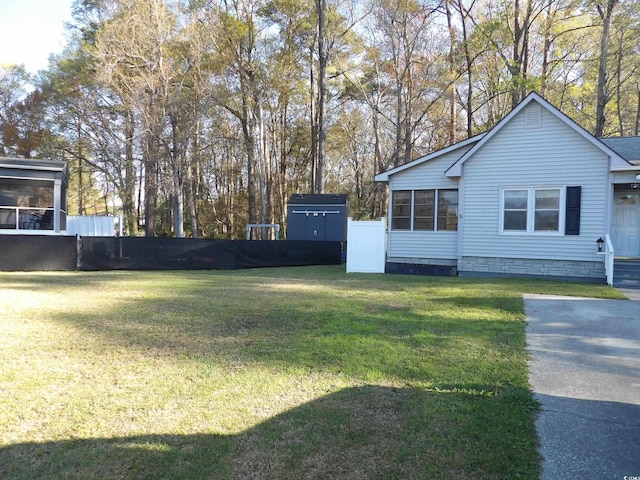 1208 Mackie Cir, Myrtle Beach, SC 29579 - view of property exterior with a lawn and a sunroom