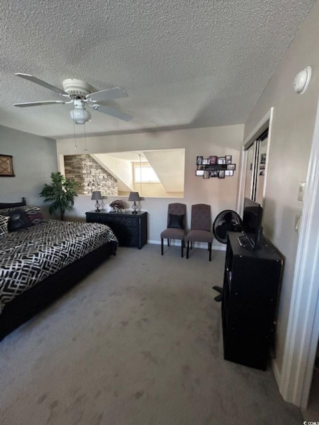 4396 Baldwin Ave Unit C-24, Little River, SC 29566 - carpeted bedroom featuring a textured ceiling