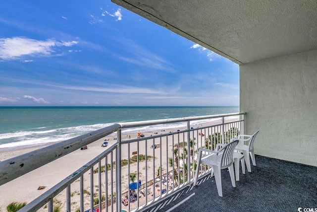 1105 S Ocean Blvd Unit 502, Myrtle Beach, SC 29577 - balcony with view of water and beach