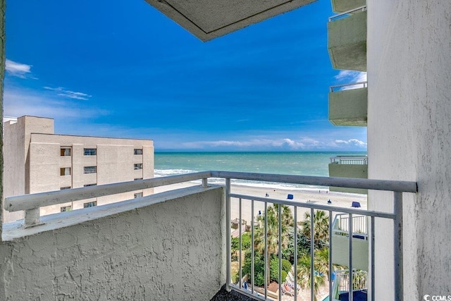 1105 S Ocean Blvd Unit 502, Myrtle Beach, SC 29577 - balcony featuring view of water and beach