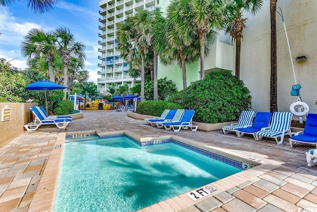 1105 S Ocean Blvd Unit 502, Myrtle Beach, SC 29577 - community pool with a patio area