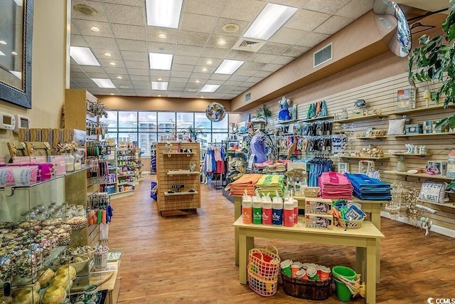 1105 S Ocean Blvd Unit 502, Myrtle Beach, SC 29577 - misc room featuring a paneled ceiling and wood finished floors