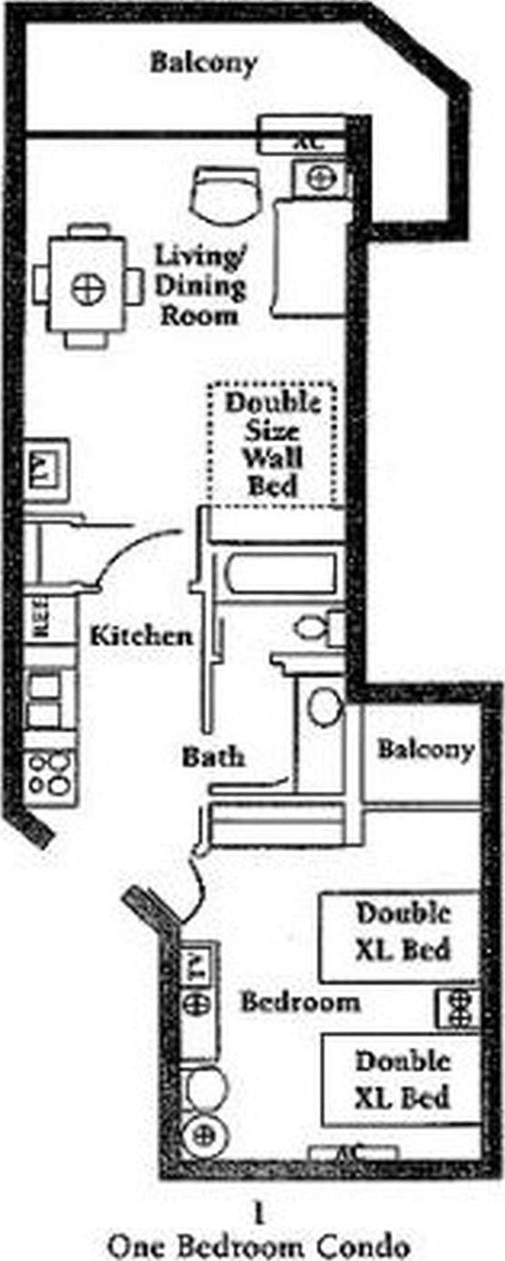 1105 S Ocean Blvd Unit 502, Myrtle Beach, SC 29577 - floor plan / room layout