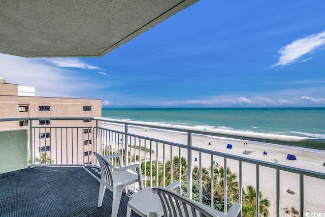 1105 S Ocean Blvd Unit 502, Myrtle Beach, SC 29577 - balcony with view of water and beach