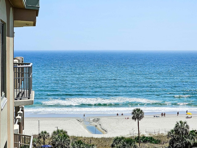 property view of water with a view of the beach