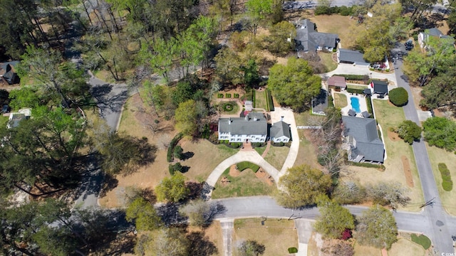 bird's eye view with a residential view
