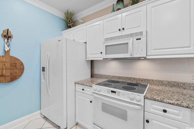 4400 Turtle Ln Unit 3-A, Little River, SC 29566 - kitchen with backsplash, white cabinetry, and white appliances