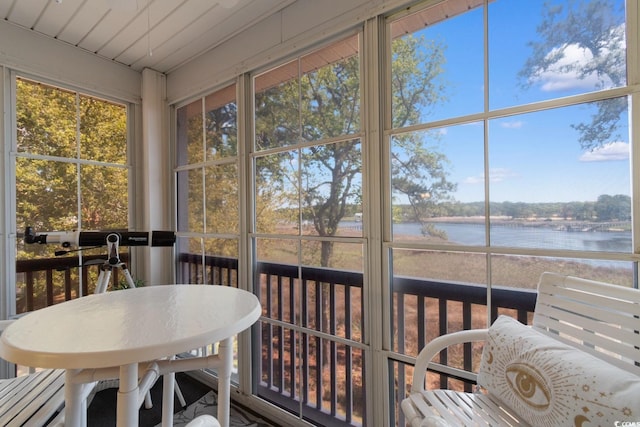 4400 Turtle Ln Unit 3-A, Little River, SC 29566 - sunroom / solarium featuring a water view and a healthy amount of sunlight