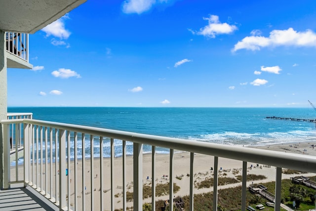 water view featuring a beach view