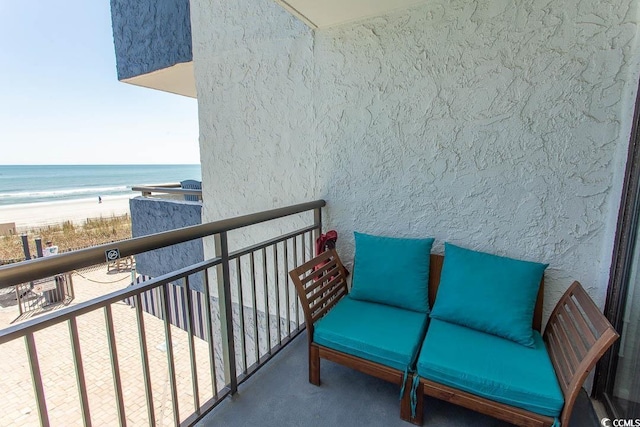 2001 S Ocean Blvd Unit 207, Myrtle Beach, SC 29577 - balcony featuring a view of the beach and a water view