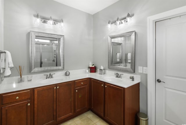 1406 Seabrook Plantation Way N, Myrtle Beach, SC 29582 - full bath with double vanity, a shower, and tile patterned floors