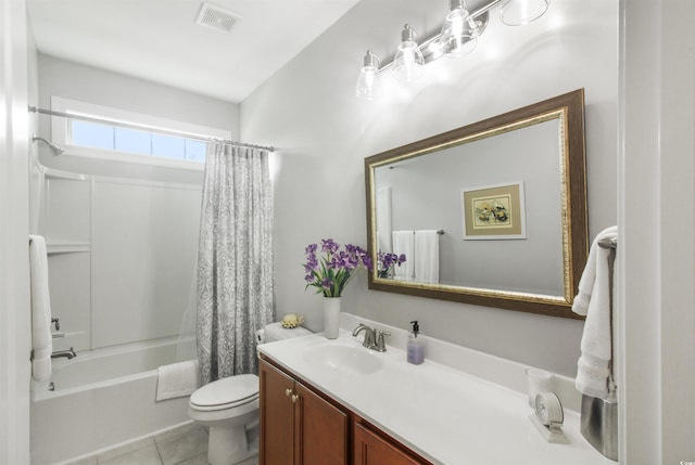 1406 Seabrook Plantation Way N, Myrtle Beach, SC 29582 - bathroom with vanity, shower / bath combo, toilet, and tile patterned floors