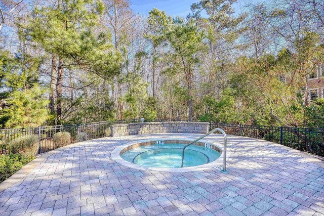 1406 Seabrook Plantation Way N, Myrtle Beach, SC 29582 - view of pool featuring a community hot tub and a forest view