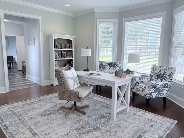 712 Crystal Water Way, Myrtle Beach, SC 29579 - office space with wood finished floors and ornamental molding