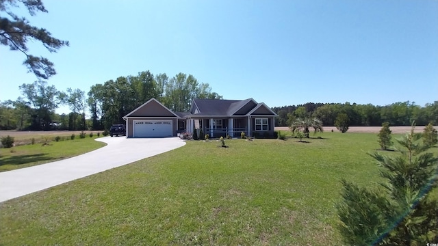 1210 Horry Rd, Aynor, SC 29511 - single story home with a front lawn, concrete driveway, and a garage
