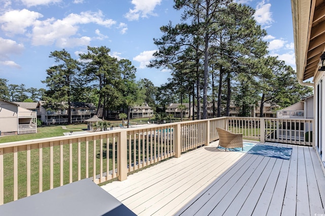 3015 Old Bryan Dr Unit 10-7, Myrtle Beach, SC 29577 - wooden terrace with a lawn