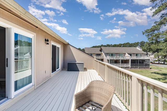 3015 Old Bryan Dr Unit 10-7, Myrtle Beach, SC 29577 - wooden deck featuring a residential view