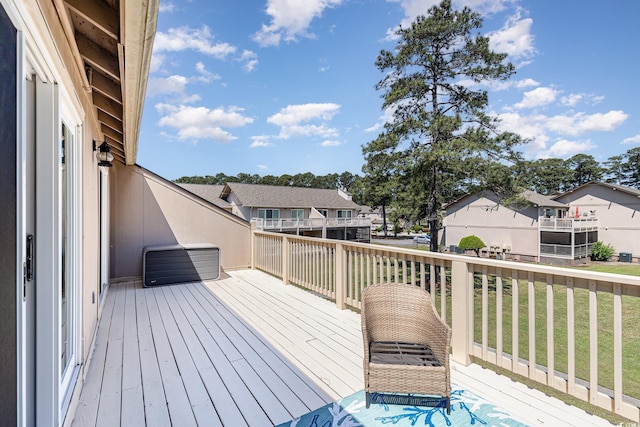 3015 Old Bryan Dr Unit 10-7, Myrtle Beach, SC 29577 - deck with a residential view and a yard