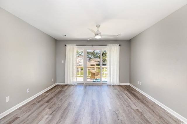 3015 Old Bryan Dr Unit 10-7, Myrtle Beach, SC 29577 - unfurnished room featuring baseboards, a ceiling fan, and wood finished floors