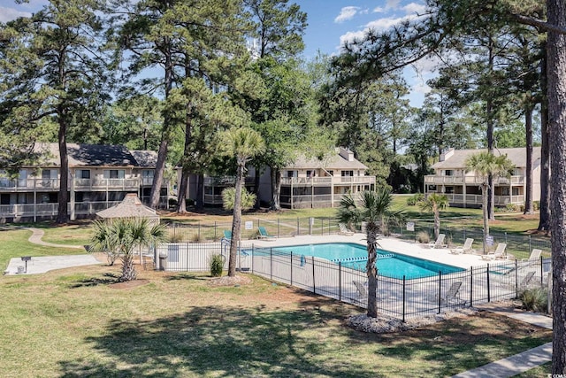 3015 Old Bryan Dr Unit 10-7, Myrtle Beach, SC 29577 - pool featuring a yard and fence