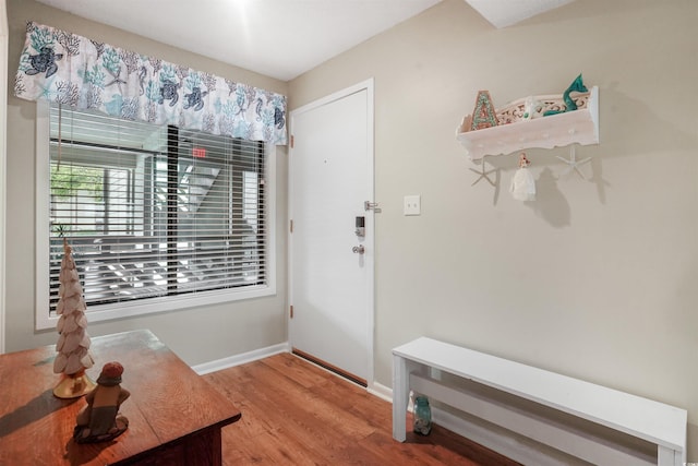 223 Maison Dr Unit F-4, Myrtle Beach, SC 29572 - foyer entrance featuring baseboards and wood finished floors
