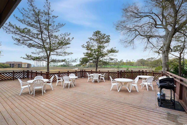 223 Maison Dr Unit F-4, Myrtle Beach, SC 29572 - wooden terrace featuring outdoor dining area